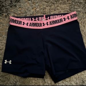 Under Armour Spandex Shorts Navy/Pink